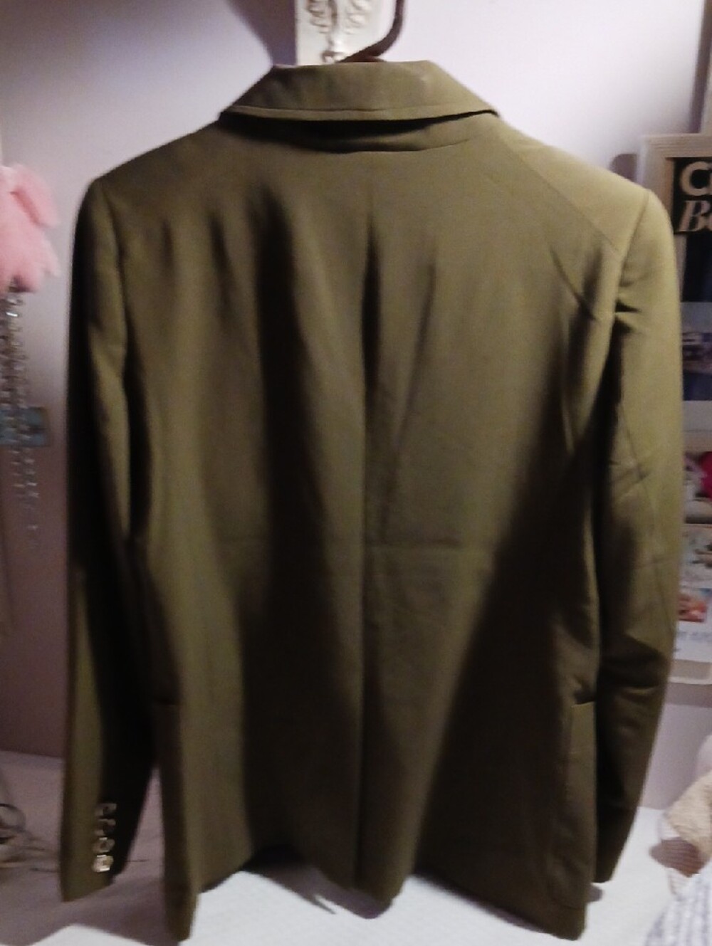 Stunning! Tommy Hilfiger Olive Double Breasted Design Jacket 12 *New* - Picture 8 of 9